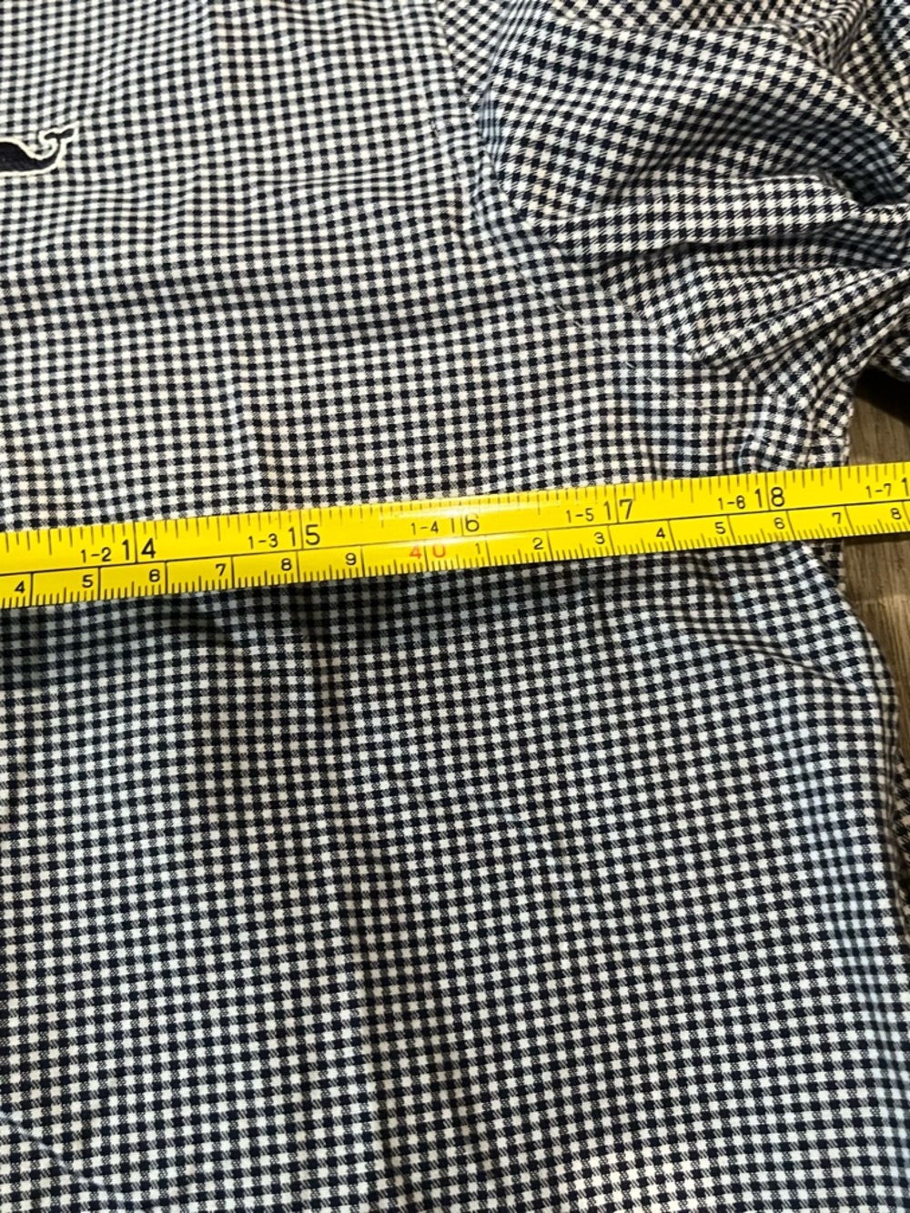 NWT Mens Vineyard Vines Navy/White Gingham Checkered Button-Down Shirt. Small. - Picture 6 of 6
